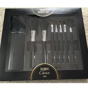 New 7 Pc Makeup Brush Set Travel Case Ultimate Collection Black